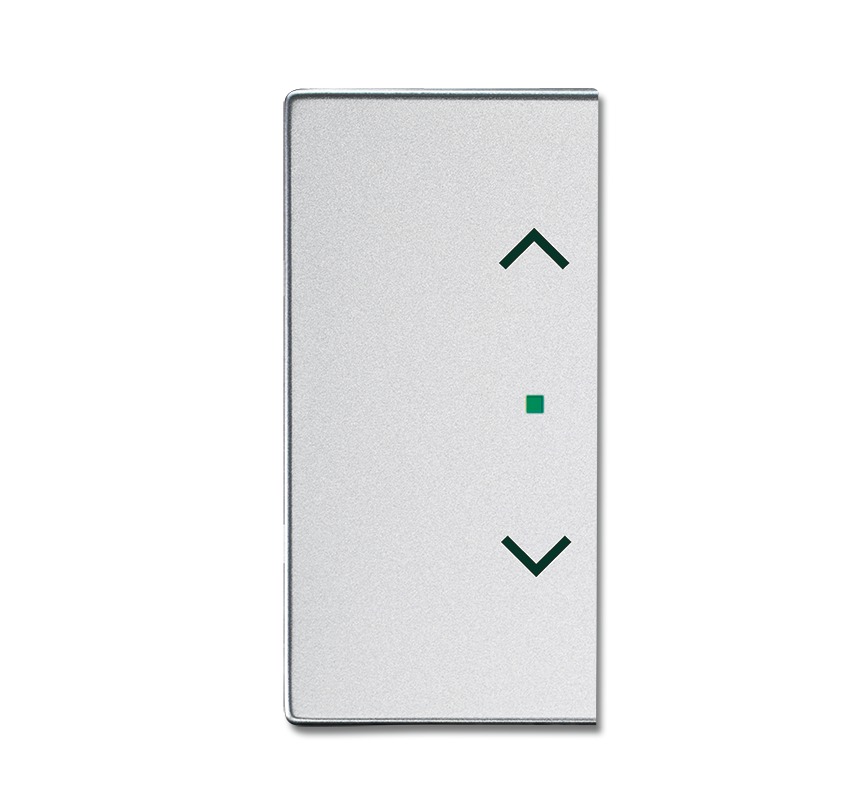 Клавиша двойная, жалюзи, future, серебристый алюминий