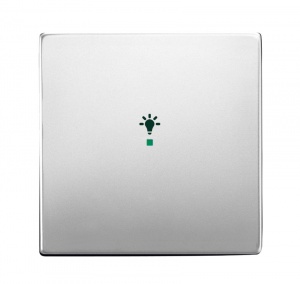 Клавиша одинарная, освещение, future, цвет сталь