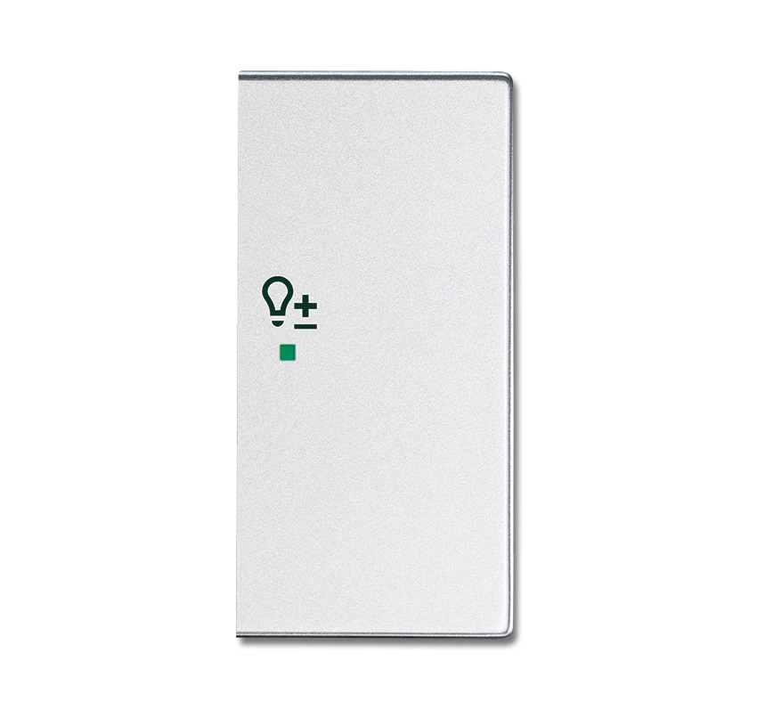 Клавиша двойная правая, светорегулятор, future, серебристый алюминий