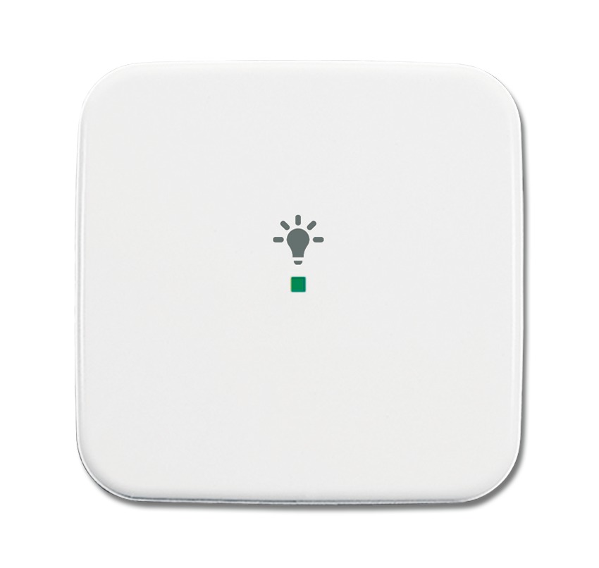 Клавиша одинарная, освещение, Reflex, альпийский белый