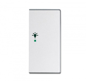 Клавиша двойная правая, освещение, future, серебристый алюминий