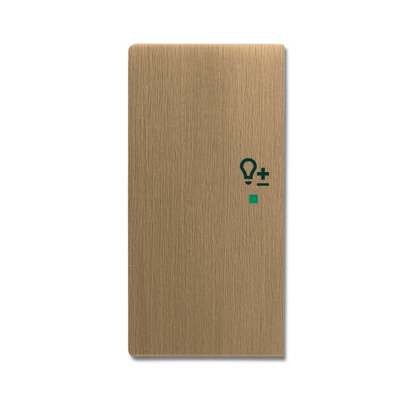 Клавиша двойная левая, светорегулятор, Династия, латунь античная