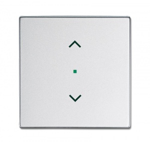 Клавиша одинарная, жалюзи, future, серебристый алюминий