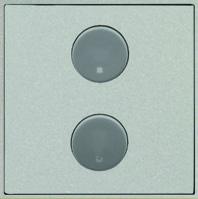 Центральная плата 2-кнопочная, Zenit, серебряный