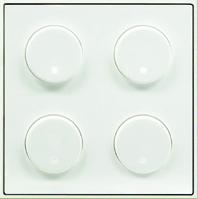 Центральная плата 4-кнопочная, Zenit, белый