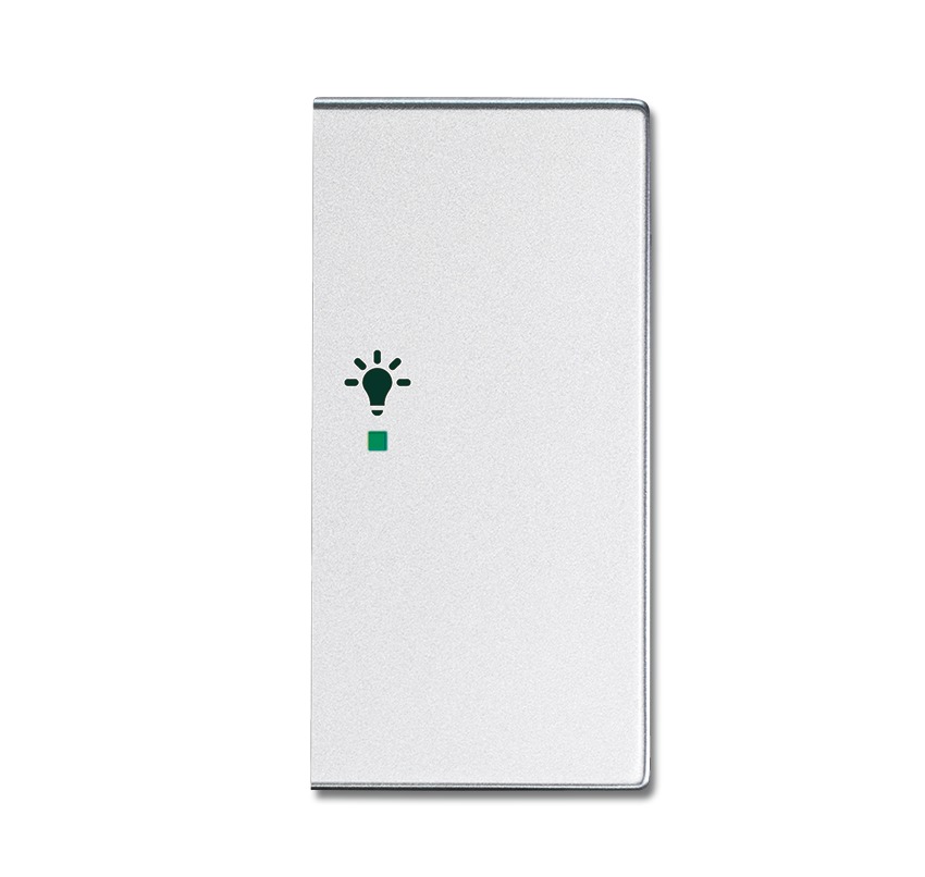 Клавиша двойная правая, освещение, future, серебристый алюминий