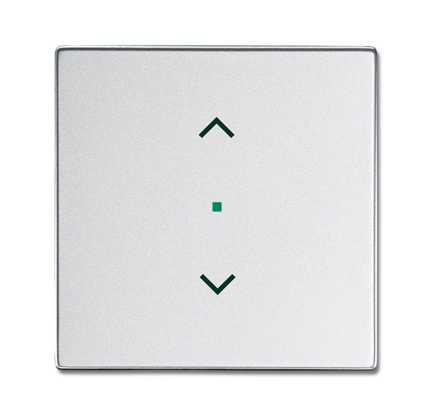 Клавиша одинарная, жалюзи, future, серебристый алюминий