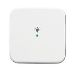 Клавиша одинарная, освещение, Reflex, альпийский белый