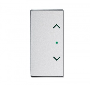 Клавиша двойная, жалюзи, future, серебристый алюминий