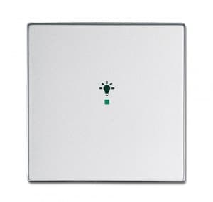 Клавиша одинарная, освещение, future, серебристый алюминий